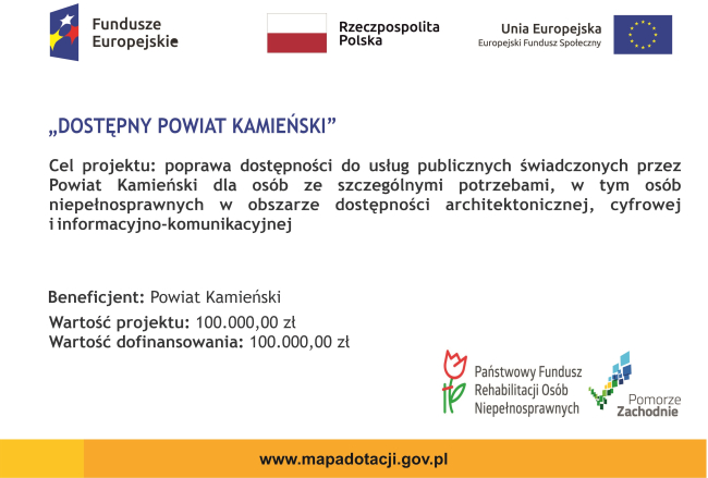 Zapytanie ofertowe nr 3/DOSTĘPNY SAMORZĄD/2022 na poprawę dostępności architektonicznej oraz dostępności komunikacyjno-informacyjnych